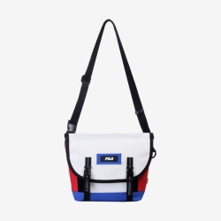 Fila Speedy Logo Mini Messenger - Miesten Olkalaukku - Valkoinen | FI-31990